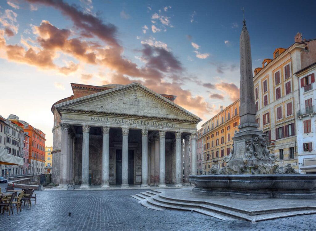 the pantheon and obelisk